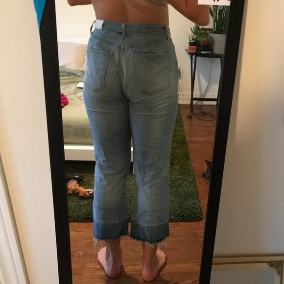 Citizen of Humanity Cora Crop Relaxed Undone Hem - Picture 3 of 4